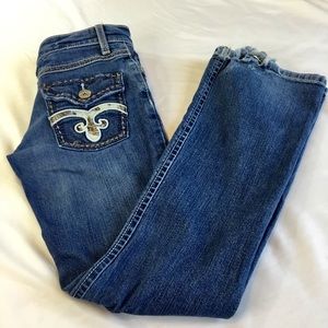 Girl’s Blue Jeans, Size 10 Reg, Pony Hair Details